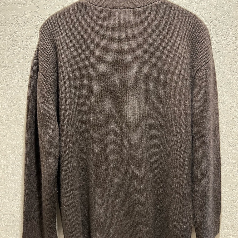NWOT Quince Brown Mongolian Cashmere Oversized Boyfriend Cardigan Sweater Size S - Picture 8 of 12